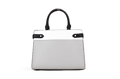 Kate Spade New York Staci Medium Saffiano Leather Satchel (Nimbus Grey) #TOP1