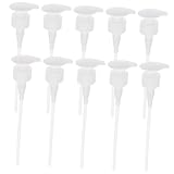 Abaodam 10個 牙ユニバーサルディスペンスポンプ 按圧式ポンプヘッド 瓶口対応 ステンレス内蔵スプリング ガラスボール設計 耐久性 ローショ