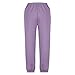 Girls Sweatpants with Cargo Pockets Elastic Waistband Wide Leg Causal Kids Fashion High Waisted Pants 6 to 14Y Purple-A 9 to 10 Years