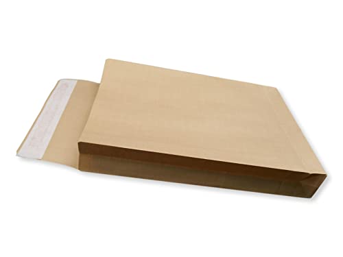 Pochettes KRAFT ARMÉ A4 avec soufflet de 5 cm pour vos expéditions de dossiers volumineux