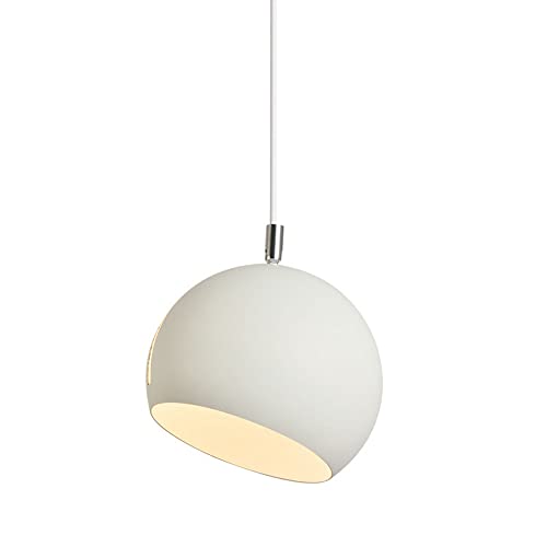 Luz colgante industrial de bola negra mini para isla de cocina y dormitorio elegante