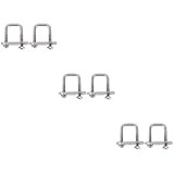 GLEAVI 3sets Right-angle Clamps Square Post Clamp Stainless Steel Screw Damper Hose Industrial Use 2pcs*3