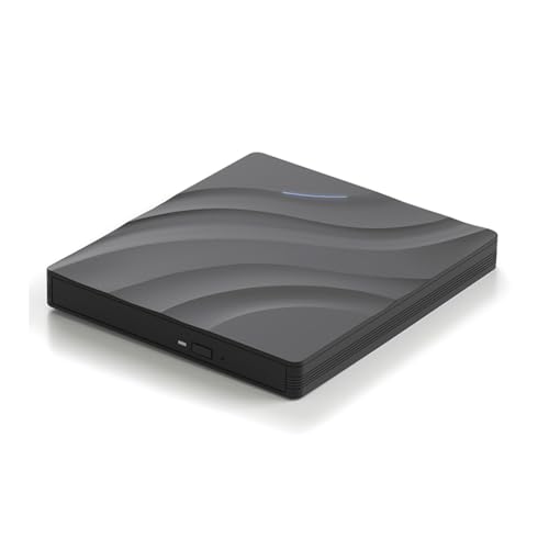 Hipzeepo Unidad Óptica Externa de BLU-Ray USB 3.0, Lectora BD-Combo 3D Portátil, Reproductor de CD y DVD, Grabadora para Ordenador Portátil.