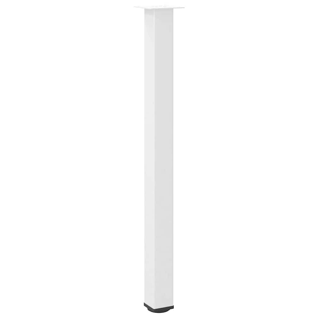 Juego de 4 patas de mesa de bar, color blanco, 110-112 cm, acero inoxidable, altura regulable, diseño moderno, patas de mesa de acero robusto, para mesa alta, cocina, bar, oficina en casa