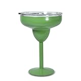 AGH Stainless Steel Margarita Tumbler with Lid, 10oz Insulated Martini Glasses, Double Wall Insulated Cocktail Tumbler Wine Glasses for Party, Vacation, Picnic, Pool, Beach Patio (Green)