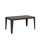  Itamoby Table Flame Evolution plateau Noyer 90x160 Allongé 264 châssis Anthracite