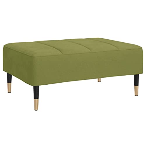 Mhdvray Reposapiés de color verde claro – Moderno taburete tapizado de terciopelo suave 78 x 56 x 32 cm – Taburete de salón estable como reposapiés o asiento adicional