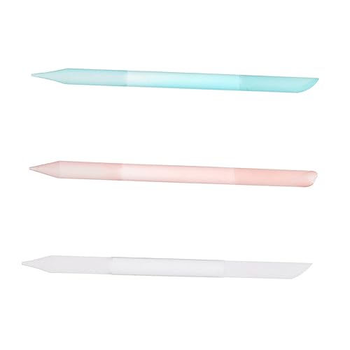 Happyyami Limas De Uñas De Vidrio Cilíndricas Archivos De Manicura Colores Transparente y Herramientas De Molienda Para Uñas y Cuidado De Manos