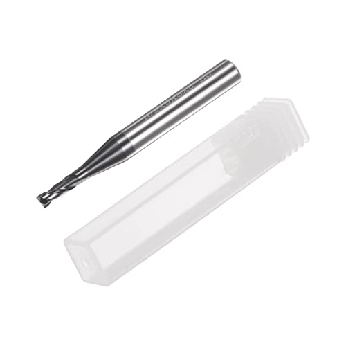 Image of HARFINGTON Square End Mill 3mm x 8mm Cutting 6mm Shank Micro Grain Solid Carbide AlTiN Coated 2 Flutes Milling Bit Cutter for Alloy Hardened Steel Aluminum