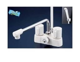 KVK 台付2ハンドル (KF2008G3) Amazon | [KF2008G3]KVK デッキ形2ハンドルシャワー 240mmパイプ仕様