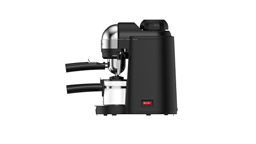 Image of Russell Hobbs RCM800C5 Espresso Machine with Integrated Frother 5 Bar Cappuccino & Latte Maker with Stainless Steel Filter Detachable Drip Tray Glass Carafe Overheat Protection 4 Cups