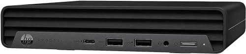 Image of HP ProDesk 600 G6 Mini Desktop Computer, Intel i5-10500T 2.3GHz Up to 3.8GHz, 32GB RAM, 1TB SSD, Keyboard&Mouse, Support 4K, Display Port, HDMI, USB C 3.2, Windows 11 Pro, Black (Renewed)