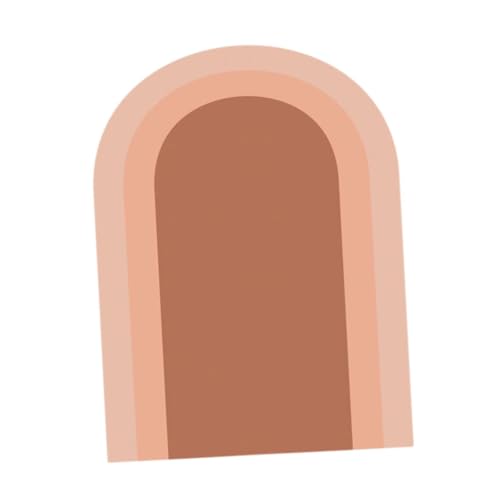 Sticker géométrique arche orange pour décorer sans abîmer le mur - 8