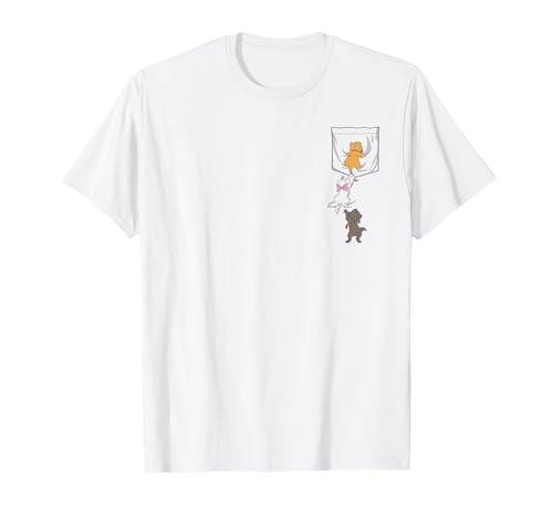 Image of Disney Aristocats Marie Toulouse Berlioz Kitten Pocket T-Shirt
