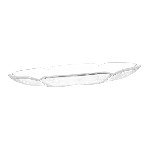 HOLIDYOYO Plato De Fruta De Pétalo Transparente Bandeja De Frutos Secos Bocadillos Elegancia Servicio Postre Bandeja De Almacenamiento Bandeja De Fruta Acrílico Reutilizable