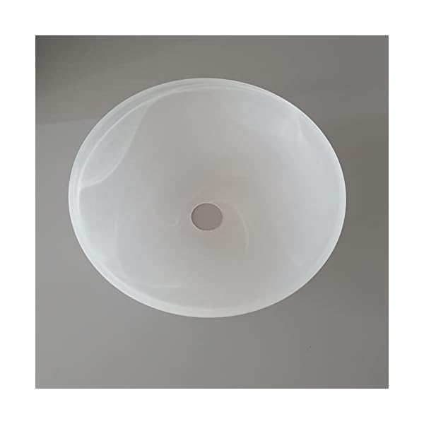 Nino Mikado Glas alabasterfarbener Schirm Fluter Pendelleuchte Lampe Glaslampenschirm 30 cm – Bild 6