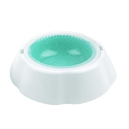 FONDOTIN Tazón para Mascotas Perlas de Condensado Enfriante, Cuenco Desmontable Verde para Perros y Gatos, Comedero Refrescante para Verano, Fácil de Limpiar y Uso Diario