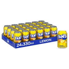 Fanta Soft Drink Cans (24 x 330ml Cans, Lemon)