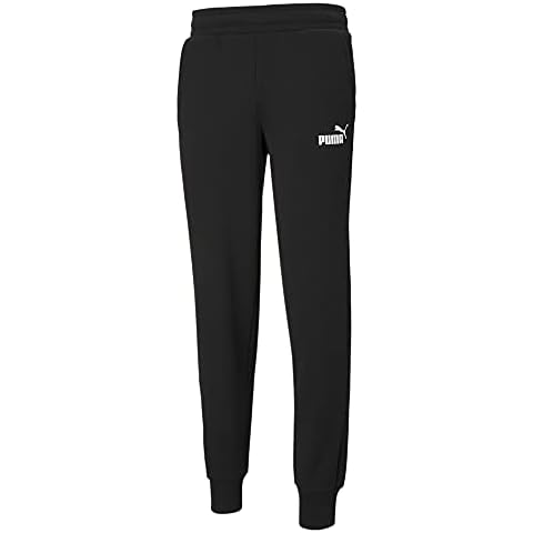 Puma Men's Black Sweatpants with Drawcord Cover