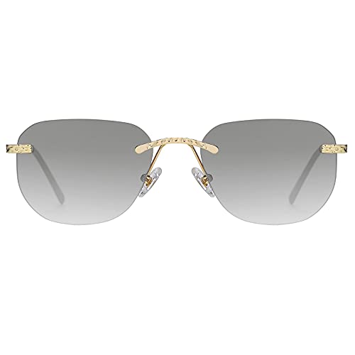 H HELMUT JUST Lunette de Soleil pour Femme Homme Rectangulaire Petit avec Verres Vintage Anti UVA UVB Cover