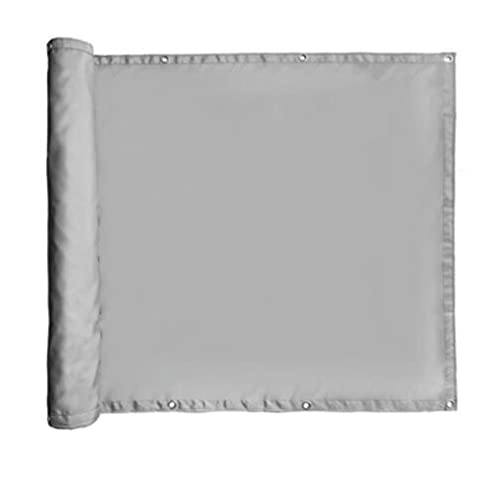 Zaun Privatsphäre Bildschirm Balkon UV-Schutz Wasserdicht Umweltfreundliches Polyester mit Bindungen Anpassbar für Gärten Innenhof Veranstaltungen im Freien Hinterhof (Farbe : Grey, Größe : 0.8x7m)