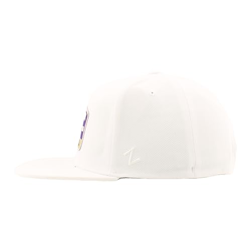 Gorra plana oficial Zephyr NCAA blanca miniatura 3