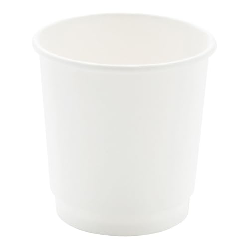 Image of Restaurantware 4 Ounce Paper Cups, Pack of 25 Double Wall Disposable - Leakproof, Recyclable, White Paper Insulated Hot Beverage Cups, with Matching Lids Available for Purchase Separately