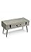 Versa Hocker Truhe Hellgrau - 80 x 42 x 34 cm - MDF, Sperrholz, Kiefernstoff, 100 % Polyester, Samt-Finish