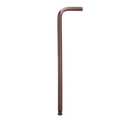 sourcing map Ball End Hex Key Wrench 7/32" SAE S2 Steel Long Arm L-Shape Hexagon Wrenches Repairing Tool for Home Bike Motorcycle Repair, Red Brown