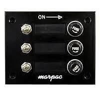 New MARPAC Marine Boat Switch Panels 3-Gang 4-1/4 x 3-1/2 7-0516
