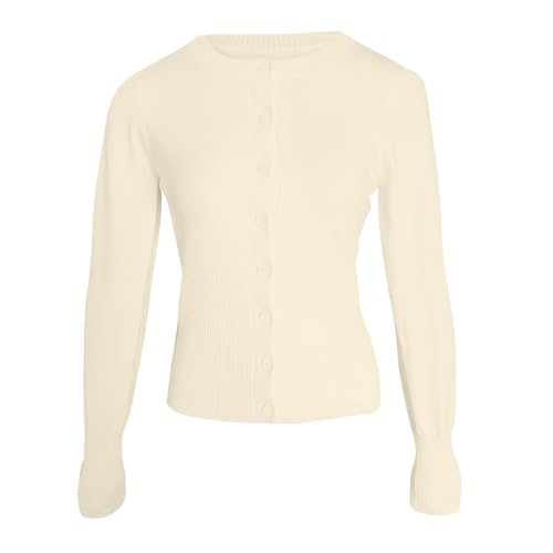 Womens Cardigan Button Up Sweater Long Sleeve Lightweight Fitted Tops - image 3