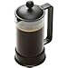 Bodum 1543-01 BRAZIL Kaffeebereiter (French Press System, Permanent Edelstahl-Filter, 0,35 liters) schwarz