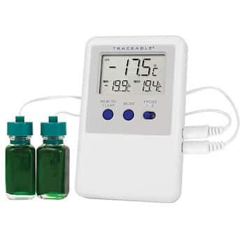 Traceable Refrigerator/Freezer Thermometer: 2 Bottle Probes
