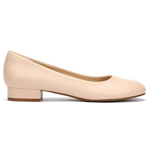 Arch Support Pumps Low Heel Dress Shoes for Women Round Closed Toe Business Casual Office Flight Attendant Shoes2