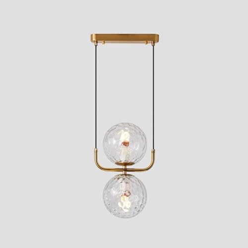 Suspension en métal et lustre boule de verre E14 pour table à manger de cuisine