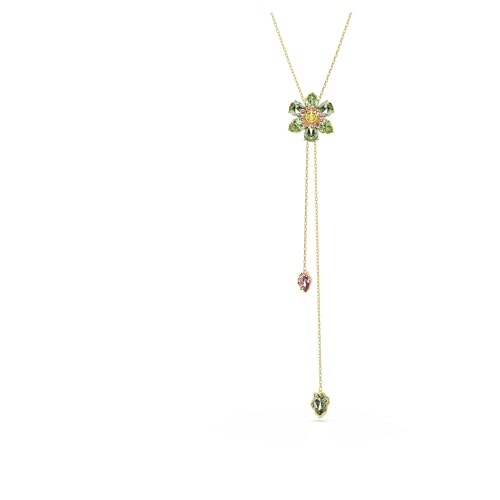 Swarovski Pendentif Y Idyllia, taille mixte, fleur, multicolore, salle de bain ton or, One Size, cristal, cristal