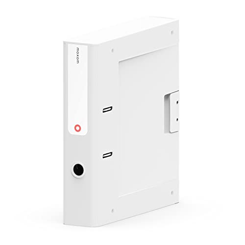 Moxom Classeur A4 7 cm avec sceau Briefordner en carton Blanc Cover