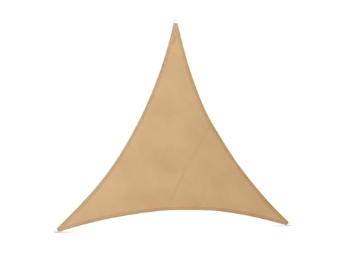 Covermates Triangular Shade Sail - Heavy-Duty Knit Shade Fabric, High UV-Resistance, Rust-Free Grommets - Aspire Collection, Desert Sand