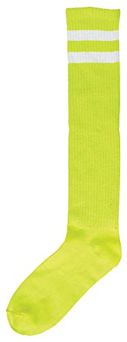 Vibrant Neon Striped Knee Socks - One Size Fits Most (1 Pc.) - Eye-catching Design - Perfect for Everyday Wear2