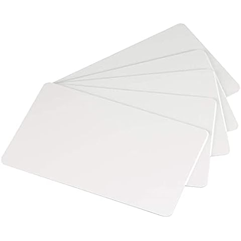 ID Zone Premium White Blank Plastic CR80 30 Mil PVC Cards for ID Badge Printers (3000 Pack) Cover