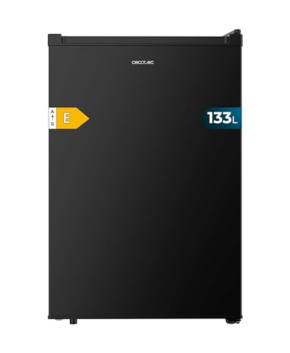 Cecotec Mini Nevera Bolero CoolMarket TT 133L Black. Frigorífico Mini de 133L, 83,5 de Altura, Puerta Reversible, Crisper Box, Luz LED Interior, Función Defrost y Control Temperatura Mecánico