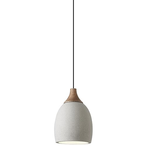 Luminaire suspendu béton E27 lustre de chevet gris en ciment créatif pour îlot de cuisine