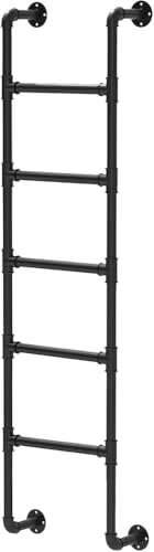 Escalera de escape de incendios para seguridad en el hogar, escalera de metal montada en la pared para áticos y sótanos, escalera de tubo de hierro duradera para pozos de ventanas
