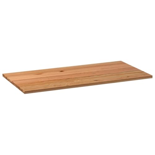 vidaXL Tischplatte Hellbraun 200x90x4 cm Massivholz Eiche Rechteckig, Esstischplatte, Schreibtischplatte, Bartischplatte, Esszimmertischplatte