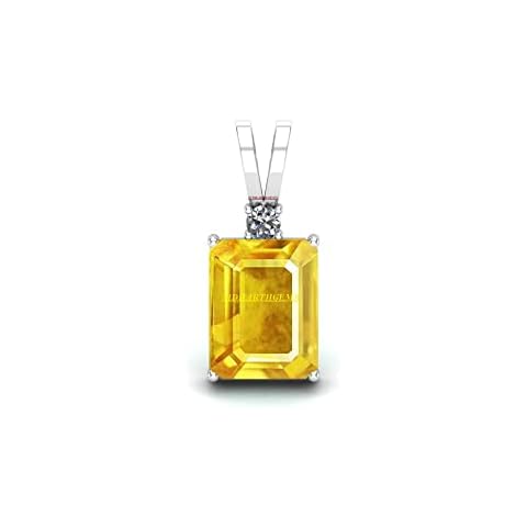 Mtrolls Natural Yellow Sapphire Pendant Locket Cover