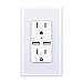 OMEENET 3.1A USB Outlet, Wall Charger with 2 USB Ports, Tamper-Resistant Duplex Receptacle, Wall Plate Included, White, Surge Protection