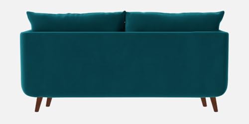 Image of Rejol Velvet 2-Seater Sofa Luxurious Comfort for Living Rooms and Offices (Teal Blue, 2 Seater)