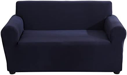 Sufdari Sofa Covers 2 Seater,Love Seat Couch Covers,Stretch Settee Covers for Living Room,Seat Covers for Sofas ,Washable Elastic Sofa Slipcover (Navy Blue)