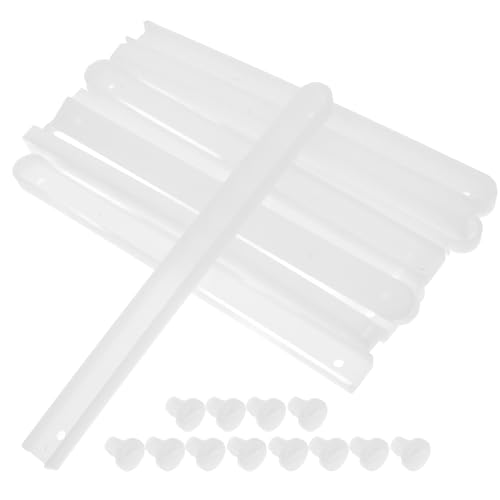 CLISPEED 6 juegos de guías de plástico para cajones, color blanco, extensión completa, estructura de una sola pieza, diseño de rodamiento suave, fuerte capacidad de carga, fácil operación, rieles de