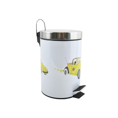 MSV Kosmetikeimer Käfer Mülleimer Treteimer Abfalleimer - 3 Liter – mit herausnehmbaren Inneneimer